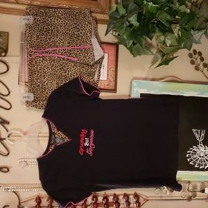 Rena' Rofe' Sleepwear Top & Shorts Size Medium